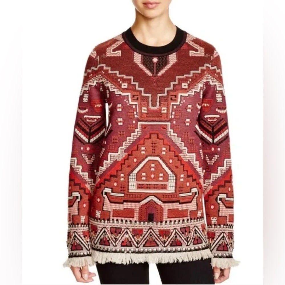 Tory Burch tapestry sweater (size small)